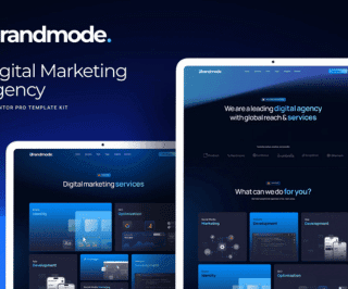 Brandmode - Kit de plantillas Elementor Pro para agencia de marketing digital
