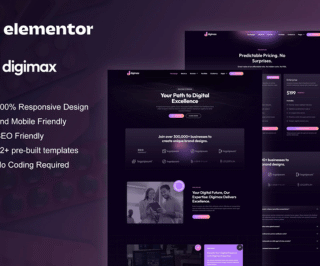 Digimax - Kit de plantillas Elementor Pro para agencia de marketing digital