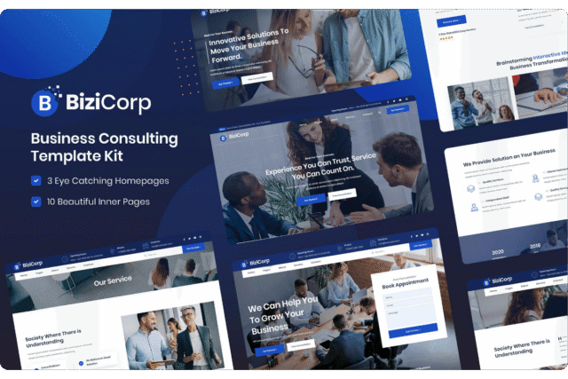 BiziCorp – Business Consulting Elementor Template