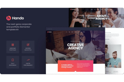 Hando – Corporate & Portfolio Elementor Template