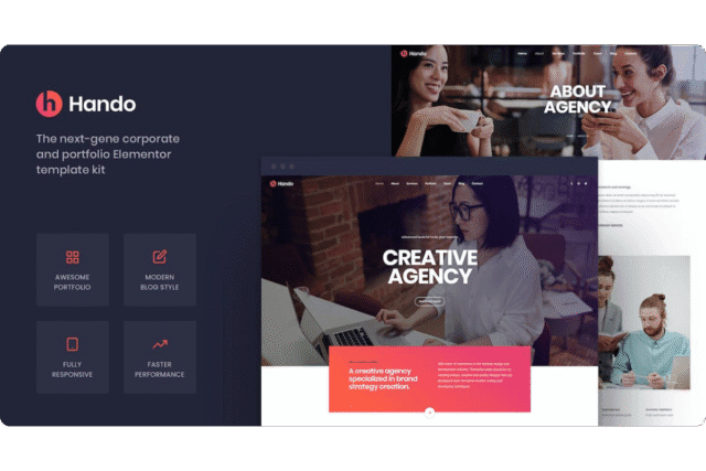 Hando – Corporate & Portfolio Elementor Template